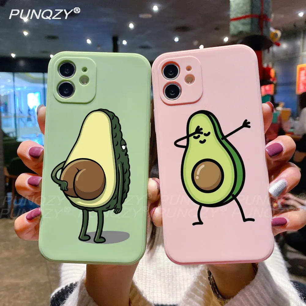 

Summer Fruit Phone Case For iphone 12 pro max XR 11 pro max 7 6s 8 Plus XS MAX Funny Avocado Couple TPU Cover for iphone 13 pro