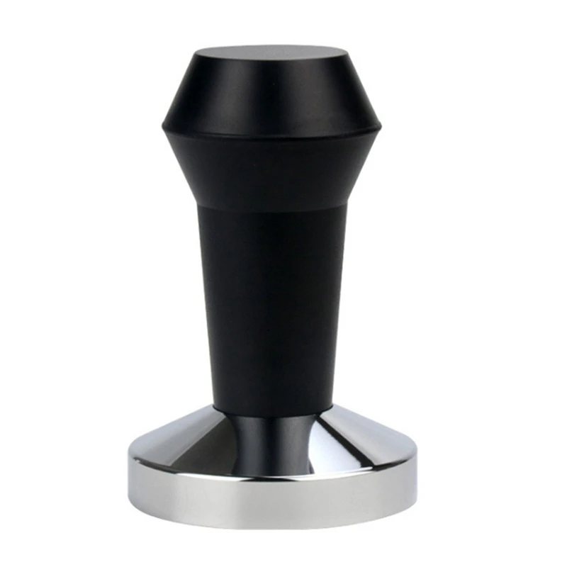 

51MM Espresso Coffee Tamper Black Stainless Steel ABS Handle Machine Press Flat Base Barista Maker Accessories
