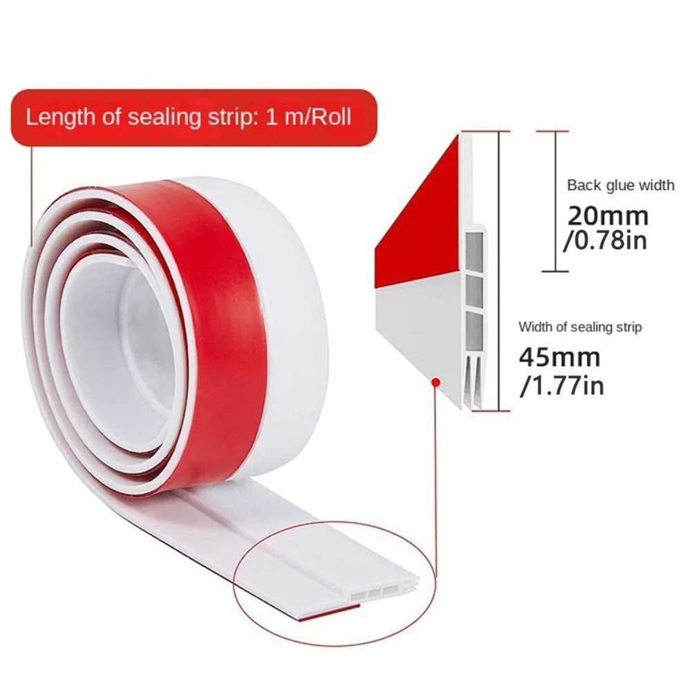 

1M Door Draft Excluder Strip Self Adhesive Tape Door Bottom Seal Stopper Windproof Dust Pest Seal Strip Draught Excluder Stopper