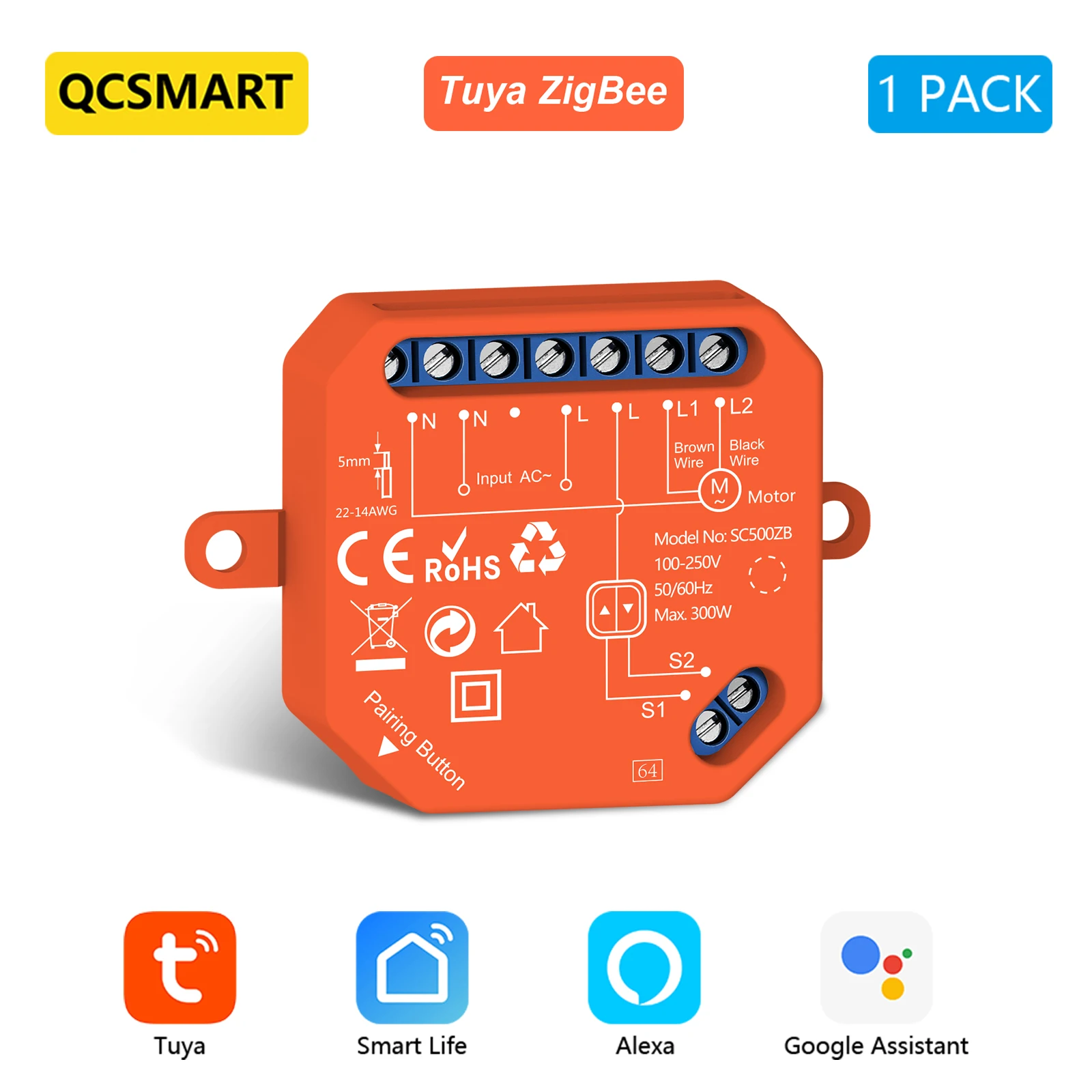 

QCSMART ZigBee модуль управления роллетами