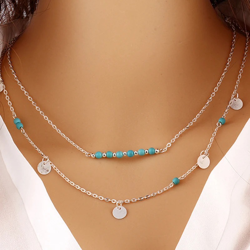 Винтажное круглое ожерелье для женщин модное Золотистое Ожерелье-медальон