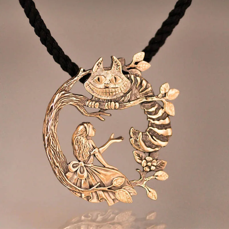 

цепочка на шею женская бижутерия 2022 чокер на шею кулоны и подвески бижутерия люкс качества Женское винтажное ожерелье «Алиса в стране чудес...