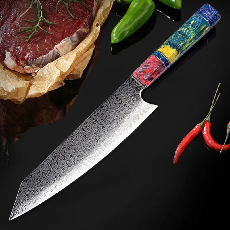 

Дамасский японский нож для суши нож для нарезки мяса кухонный нож сашими кухонный шеф-нож vg10 стальной сердечник