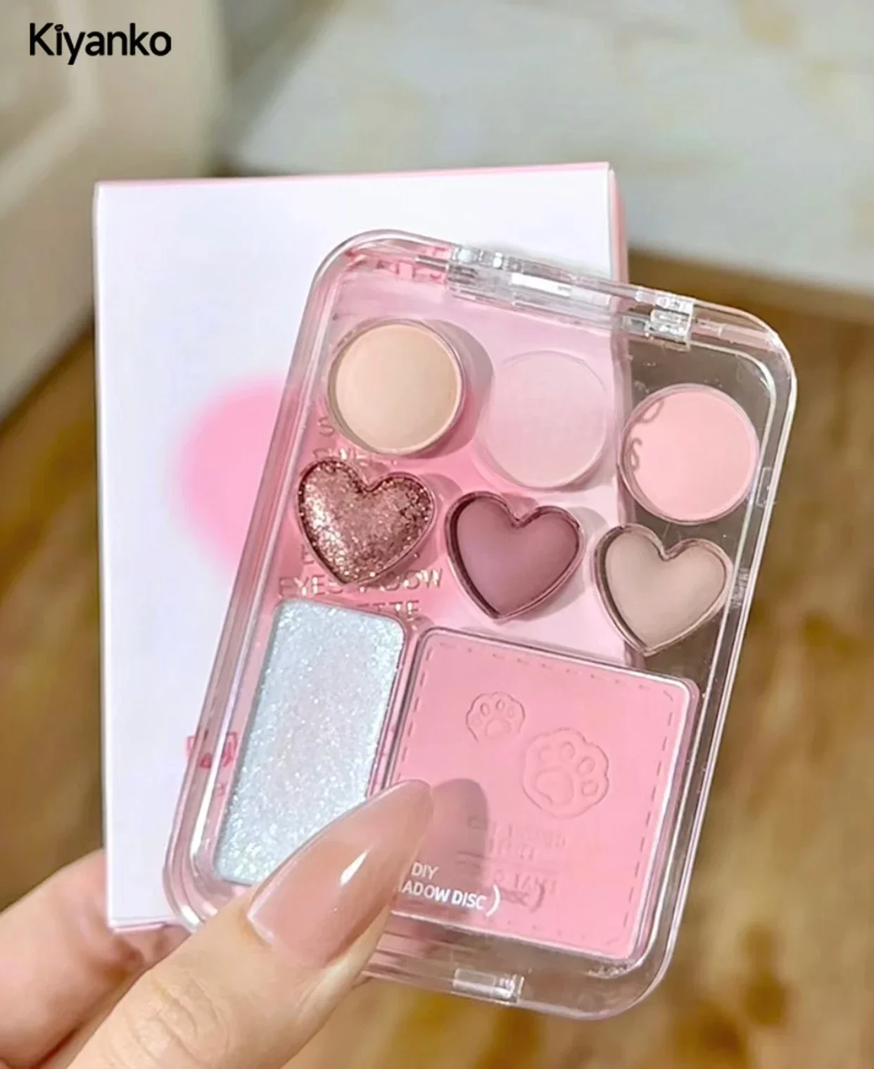 Stick Sweet Heart Powder Румяна для теней век подсветки карамельной пудры Коричневый лоток