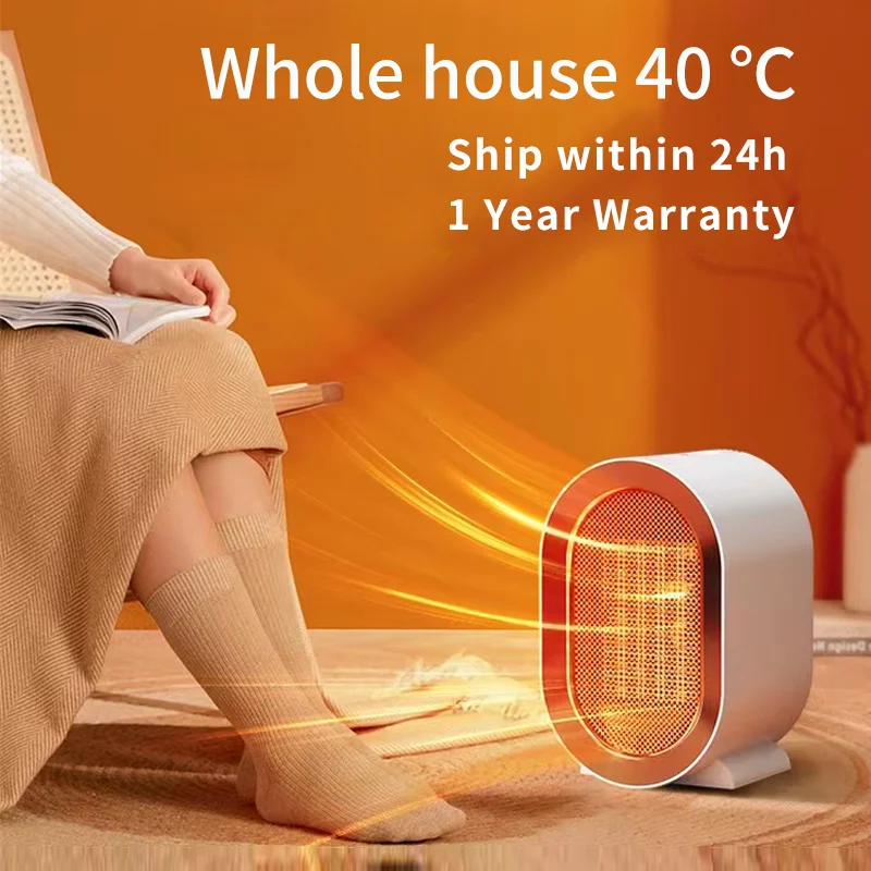 Portable 1200W Electric Heater Mini Desktop Fan Heater PTC Ceramic Heating Warm Air Blower Winter Home Office Warmer Machine