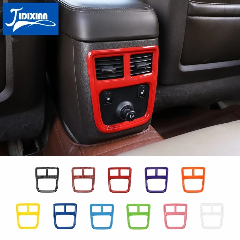 

JIDIXIAN Car Rear Air Vent Outlet Panel Decoration Cover Stickers for Chrysler 300C for Dodge Charger 2011+ Interior Accessories