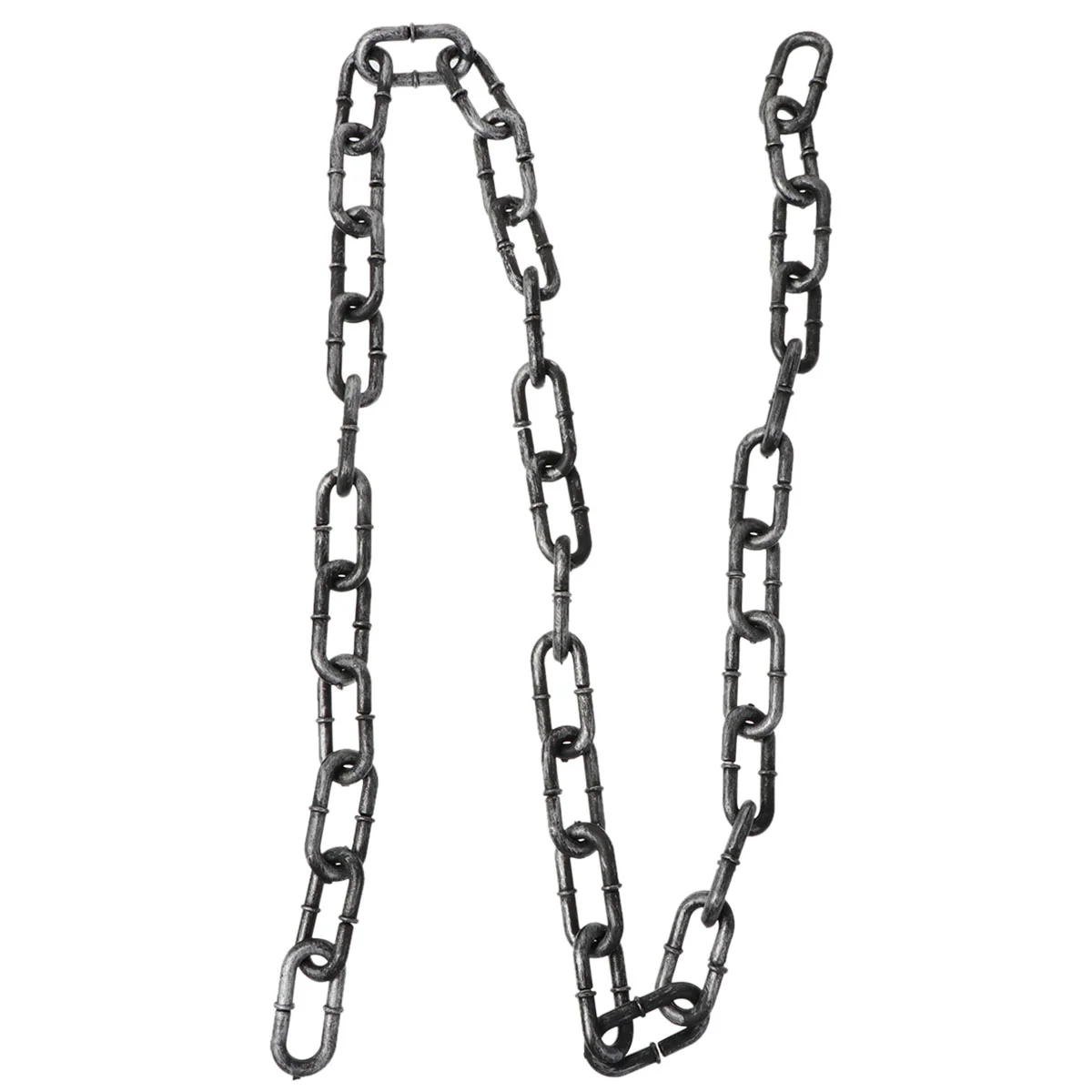 

1pc Halloween Simulation Chain Party Layout Decor Plastic Barrier Chain Iron off two