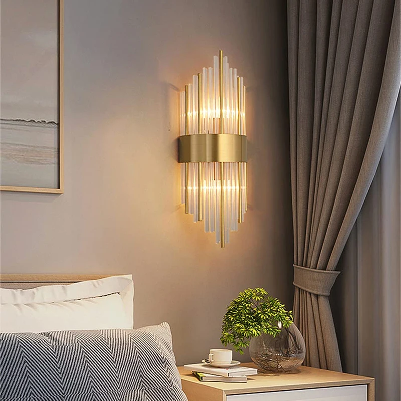 

Современные стеклянные настенные бра для ванной комнаты, элегантный черный/золотой настенный светильник, хрустальные бра, настенный светильник для помещения, настенный светильник для спальни