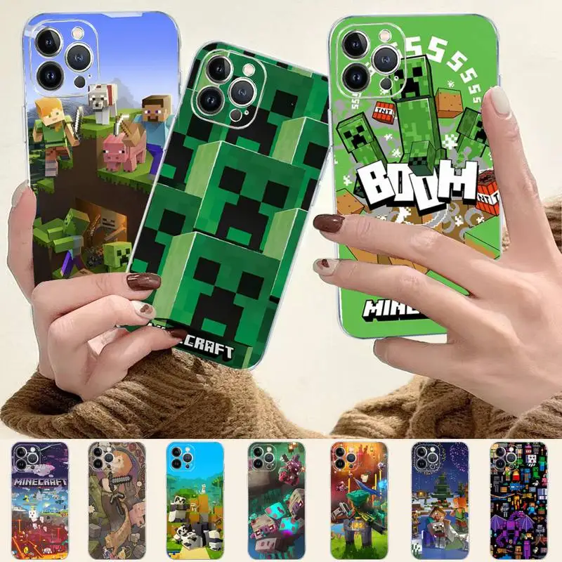 Чехол для телефона LVTLV Game Mine C-Crafts для iPhone 14 11 12 13 Mini Pro XS Max, чехол для 6 7 8 Plus X XR SE 2020, чехол