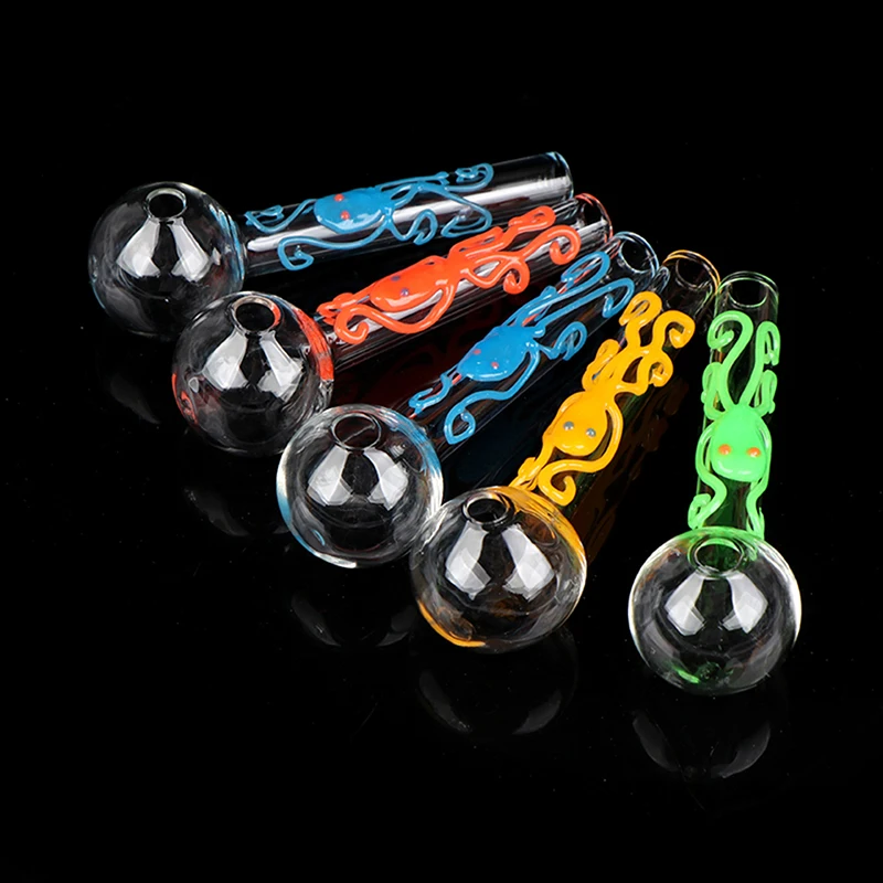 1 шт. новые стеклянные соломинки с пузырьковым шариком портативная прозрачная