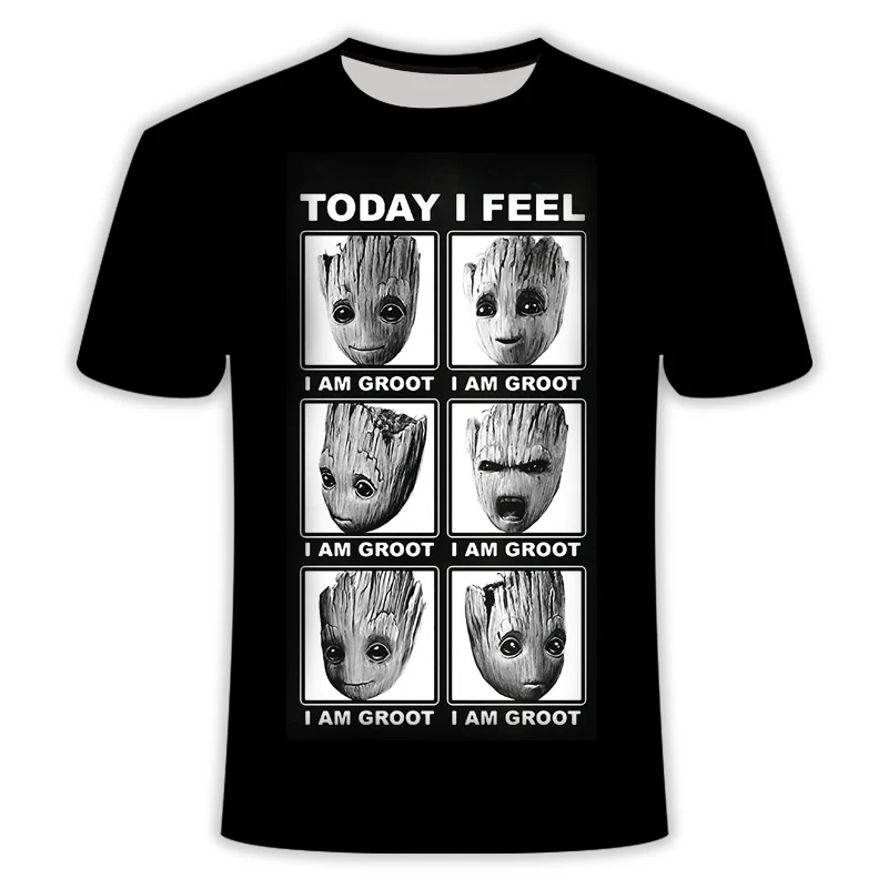 

Футболка мужская оверсайз с 3D-принтом из мультфильма «I Am Groot»