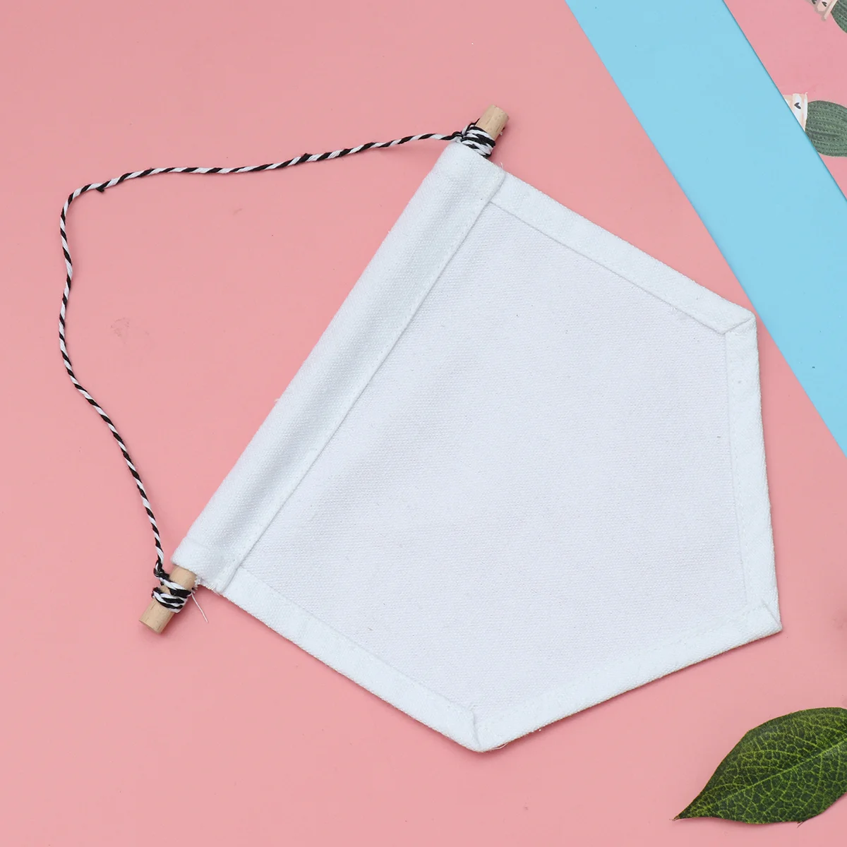 

Pin Display Pennant Banner Enamel Lapel Pin Badge Flag Plain Blank Canvas Wall Banner(White/S)