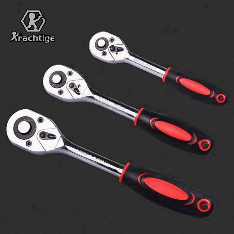 Ratchet Wrench 24 Teeth for Socket Quick Release Square Head Spanner Drive Hand Tools 1/4