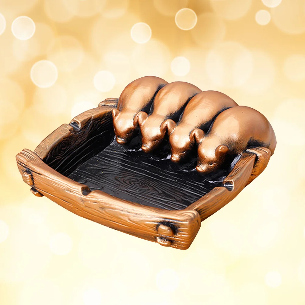 

Unique Fortune Resin Ashtray Holder Home Decor Crafts)