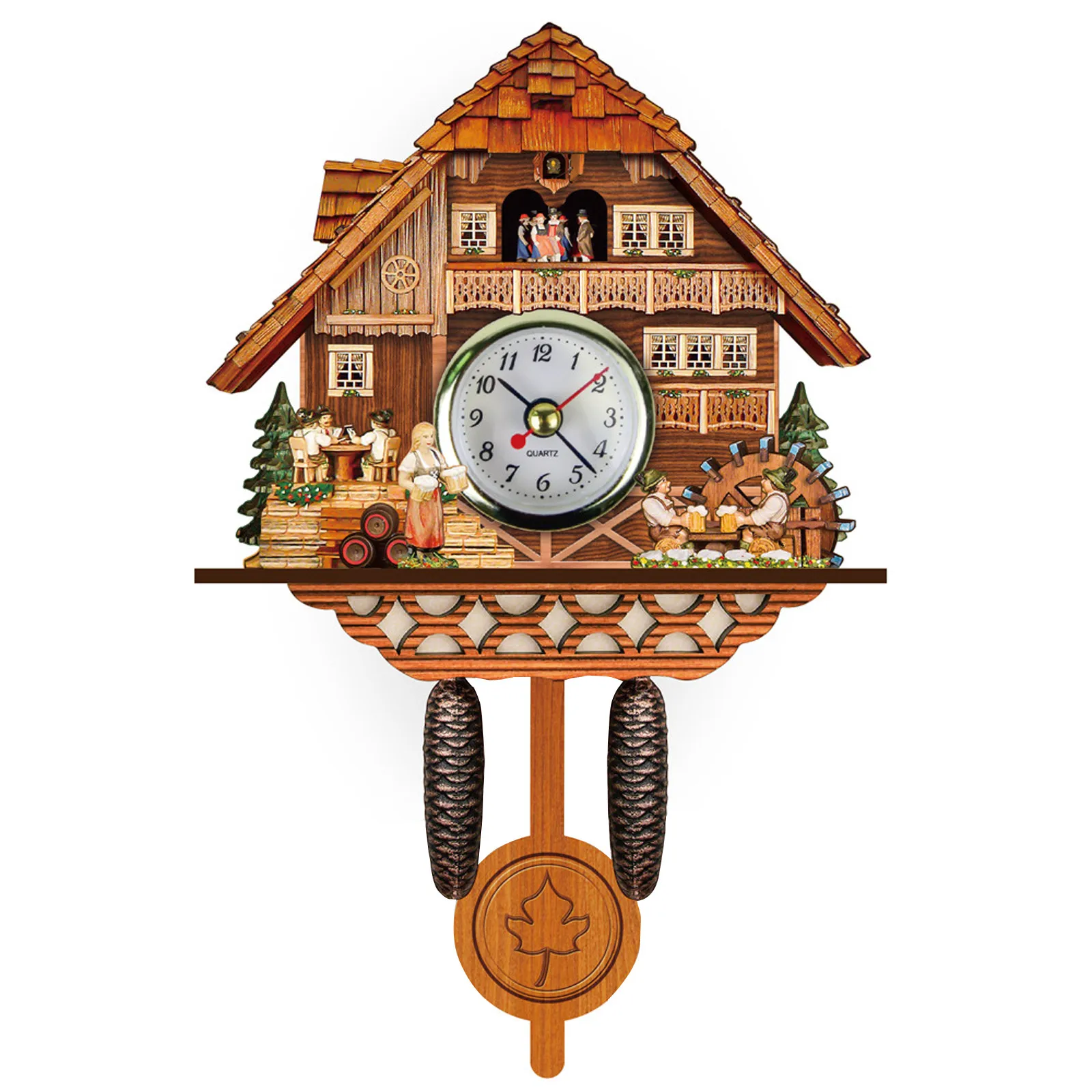2023 Modern Design Small Wall Clock Black-Forest Cuckoo Clock Cuckoo Wall Clock With Moving Train Vintage Home Decor Clock #20