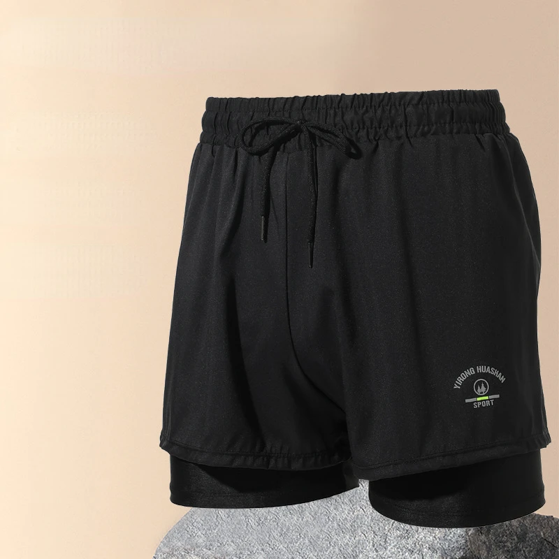 Мужские Двухслойные Профессиональные Быстросохнущие Плавки С Пятью Звездами