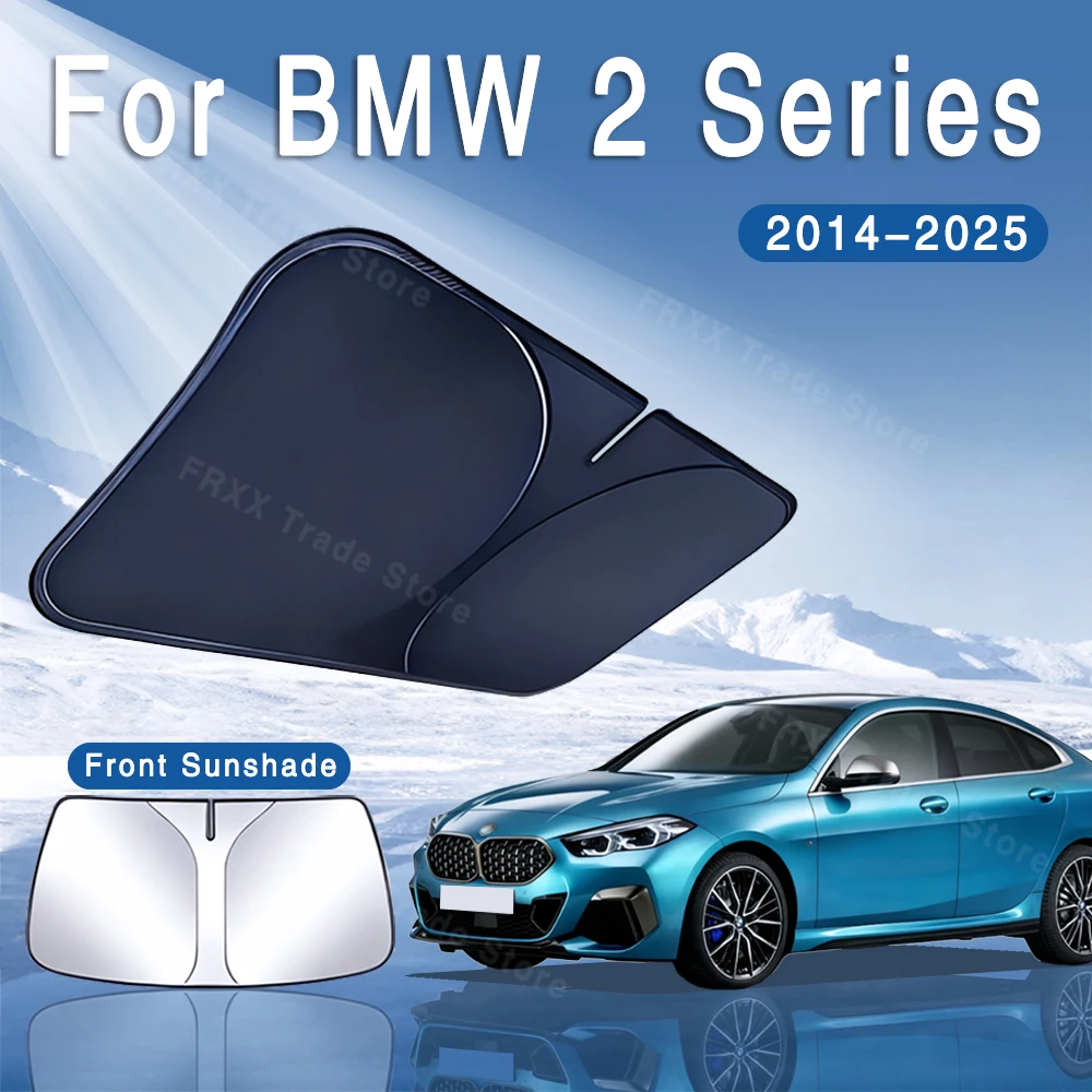 Фото Для BMW 2 серии 2014 ~ 2025 2021 складной автомобильный солнцезащитный козырек на лобовое стекло, солнцезащитный козырек, теплоизоляция, летнее охлаждение, автоаксессуары №1