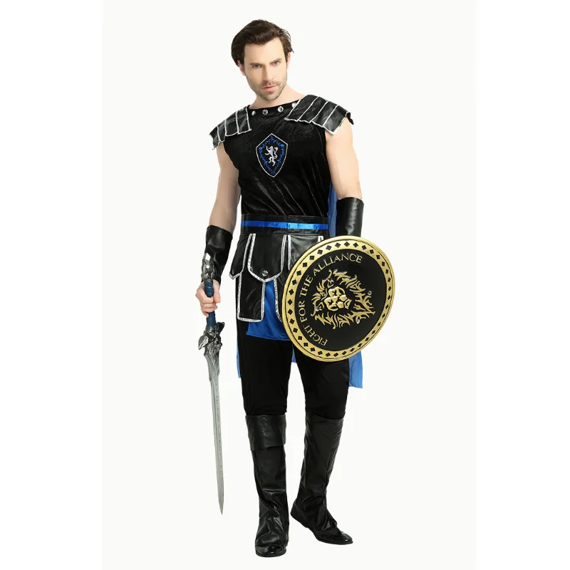 

Halloween Adult Ancient Roman Soldiers Cosplay Greek Warrior Gladiator Costume Knight Julius Caesar for Men