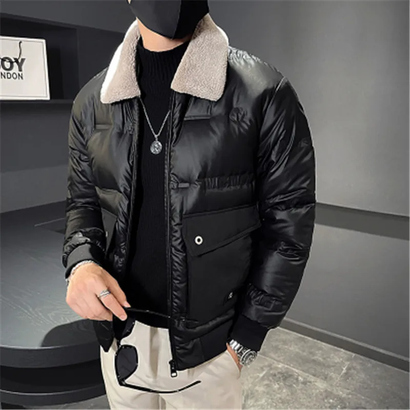 Luxury 80% Men Down Jacket Feather Dress Winter Thicken Warm Coat Male Turn Down Collar Casual Letter Embossing Puffer Jacket
