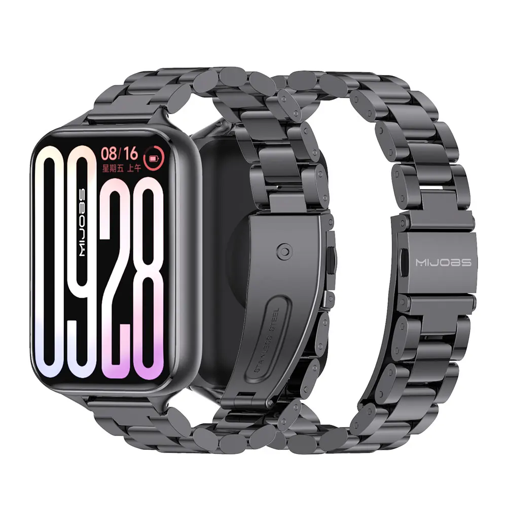 Фото Металлический ремешок для Mi Band 10 Pro 9 Pro, браслет для Mi Band 8 Pro, ремешок для Xiaomi Smart Band 9 Pro, браслет из нержавеющей стали №1