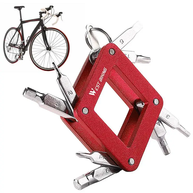 

Bike Multitool Aluminum Alloy Bicycle Tool Set Mini Bicycle Repair Combination Tools Portable Multifunction Bicycle Mechanic Fix