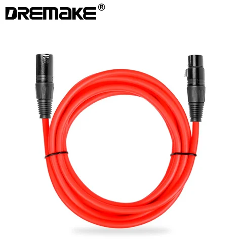 DREMAKE Pro аудио XLR кабель Шнур 3Pin XLR папа XLR мама сбалансированный кабель для микрофона сценический живой и звуковой усилитель