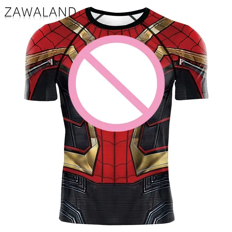 

Zawaland Quick Dry Compression Men T-Shirts Raglan Sleeves Movie 3D Printed Superhero Fitness Short sleeves Summer Tops Tees