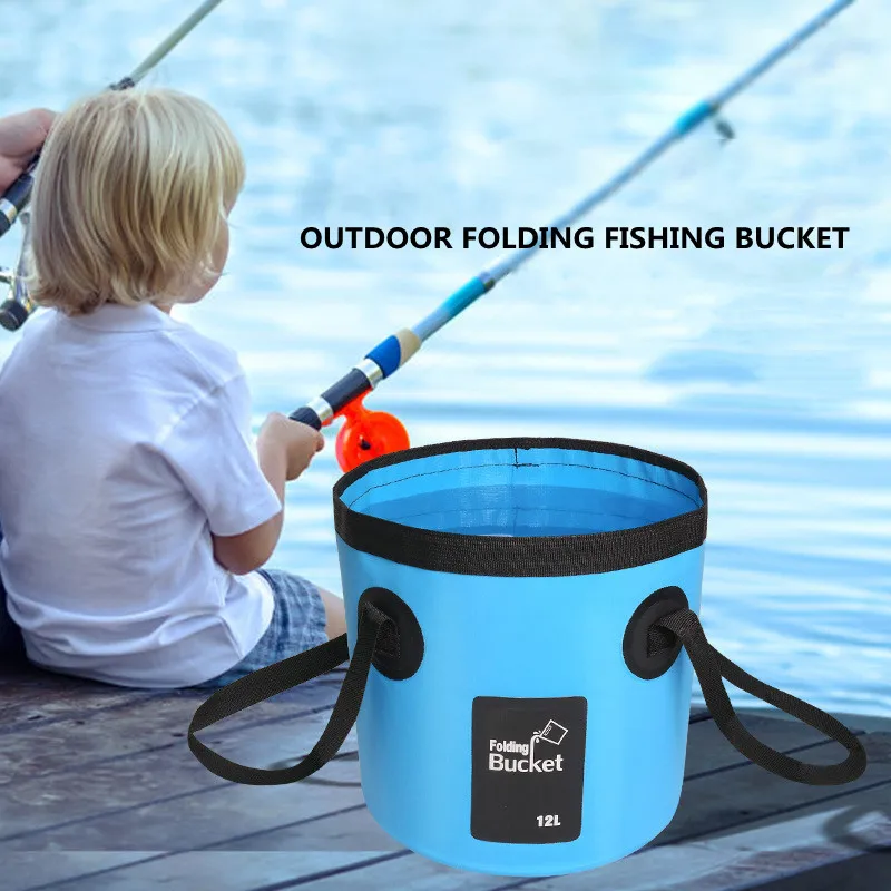 

12/20L Outdoor Portable Bucket Water Storage Bag Waterproof Water Bag Fishing Folding Bucket Collapsible Bucket Foldable Pail