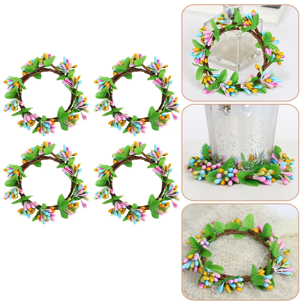 

Wreath Easter Rings Wreaths Ring Spring Door Berry Eucalyptus Front Decor Holder Garland Mini Artificial Pillar Leaf Table