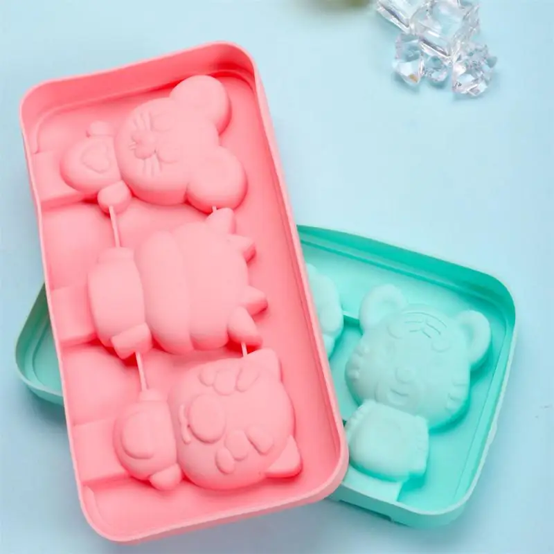 

Homemade Tools Popsicle Moulds Silicone Summer Ice Cream Mold Diy Pastry Mould Kitchen Accessories Large Ice Lattice With Cover
