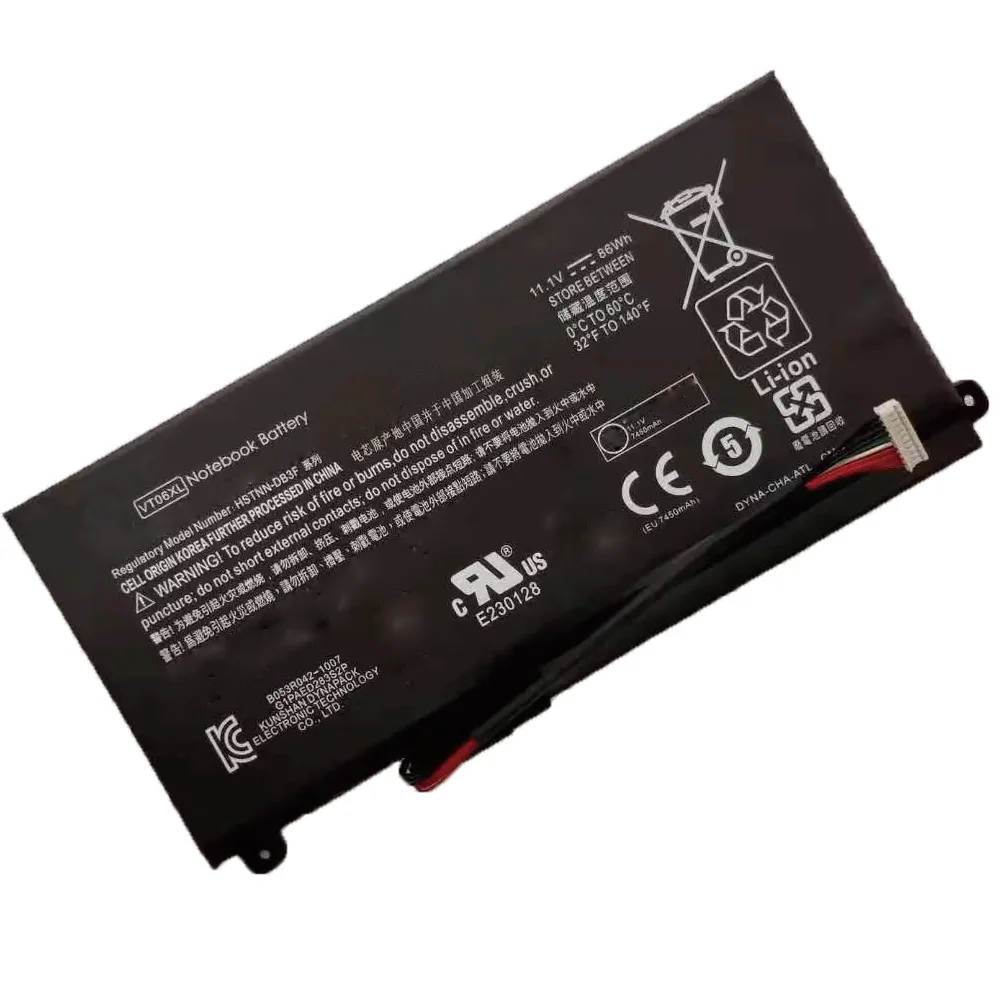 VT06XL 11 1 V 86Wh Аккумулятор для ноутбука HP Envy 17-3000 HSTNN-DB3F 657240-171- VT06086XL 996TA008H