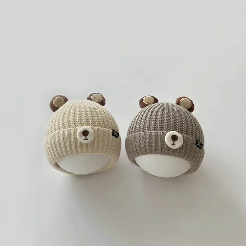 

1 2 3 4 5 6 Years Kids Winter Knitted Hats Fashion New Korea Boy Girl Toddler Keep Warm Wool Hat Cute Children's Beanies Cap