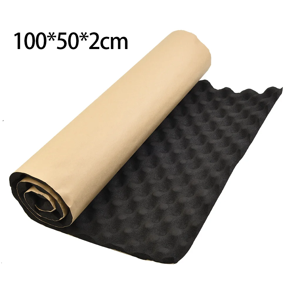 

50x100cm 2cm Car Sound Deadener Noise Insulation Acoustic Dampening Foam Subwoofer Mat Thermal Proofing Pad Auto Accessories