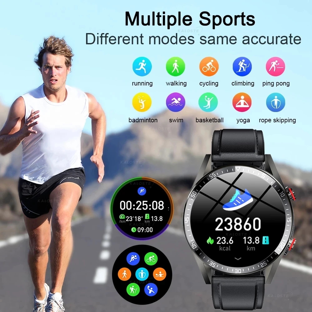 2022 New 454*454 Screen Smart Watch Always Display The Time Bluetooth Call Local Music Smartwatch For Mens Android TWS Earphones