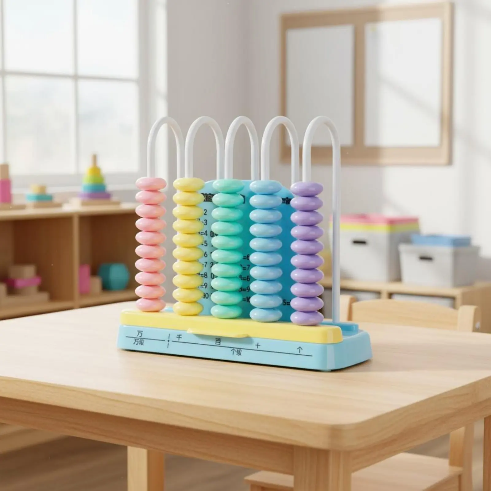 Фото Детские счеты Abacus Quick Reset: обучающая игрушка для изучения математики и десятичных чисел для класса №3