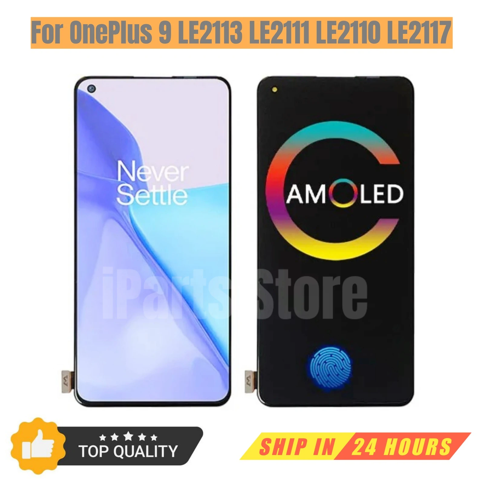 Фото Замена iParts, новый дисплей для OnePlus 9 LE2113 LE2111 LE2110 LE2117, 120 Гц, AMOLED сенсорный экран, дигитайзер в сборе OEM №1