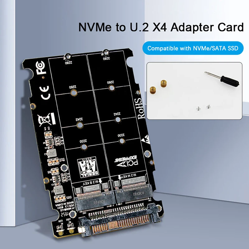 

Адаптер M.2 SSD в U.2, адаптер к PCI-e U.2 SFF-8639 PCIe M2, конвертер адаптера для настольного компьютера, ПК, 1 компл.