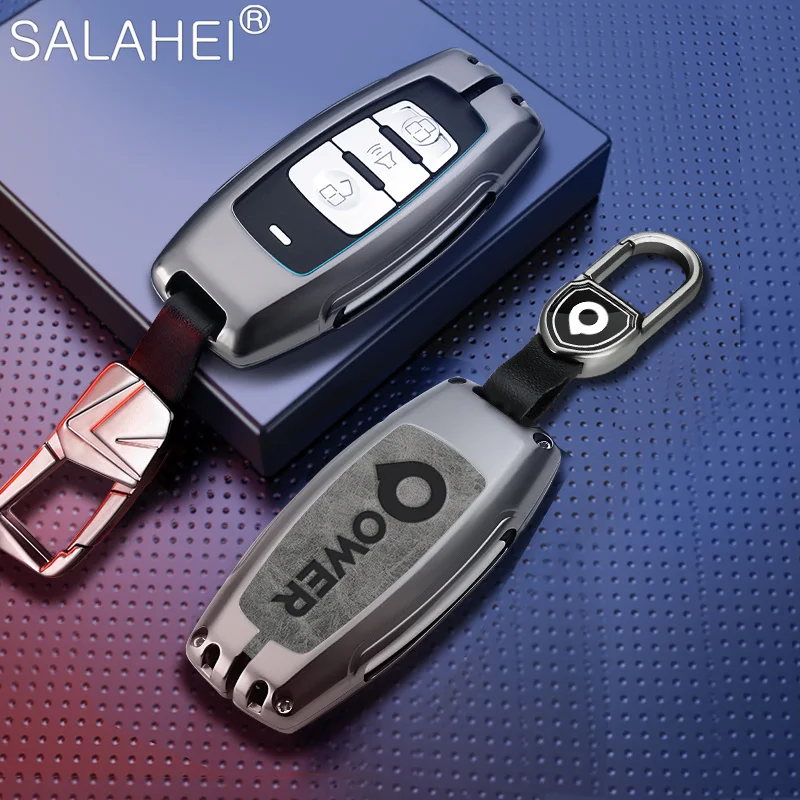 

Zinc Alloy Car Smart Remote Key Case Full Cover Shell Holder Keychain For Great Wall Cannon POWER Auto Key Protector Accessories