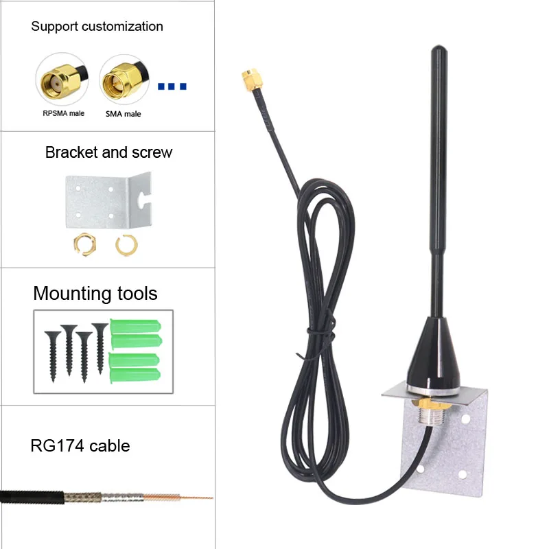 Enhance Signal 4G LTE 3G GSM Aerial High Gain 12dbi Internal Pure Copper Bar Omni WiFi Antenna With Bracket