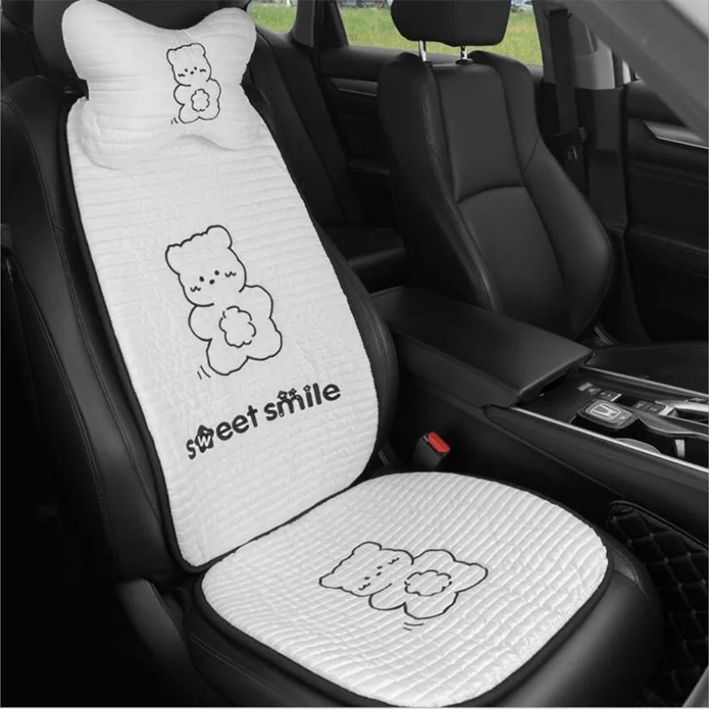 

2021 New Four Seasons Ice Silk Cotton Universal Car Seat Summer Cool Cushion Car Seat Cushion Cover