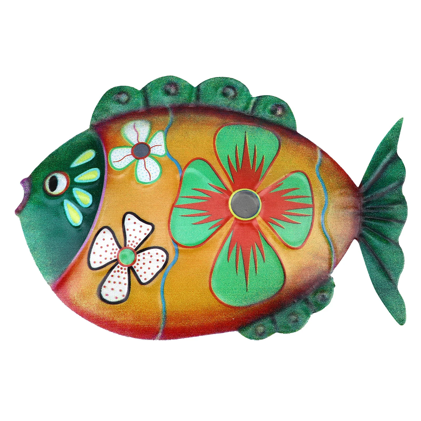 

Iron Fish Wall Decoration Tropical Pendant Garden Sea Animals Decorate 3D Ornament Hanging Seaside Ocean