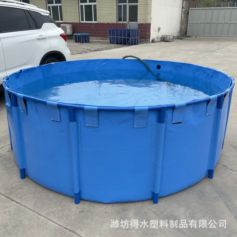 Складной аквариум 1400 л диаметр 150 см x высота 80 круглый пластиковый пруд для