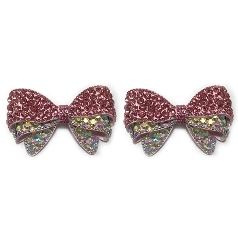 

Women DIY Shoes Flower Handmade Rhinestone Bow Shape Shoe Buckle High Heels Decorative Accessories