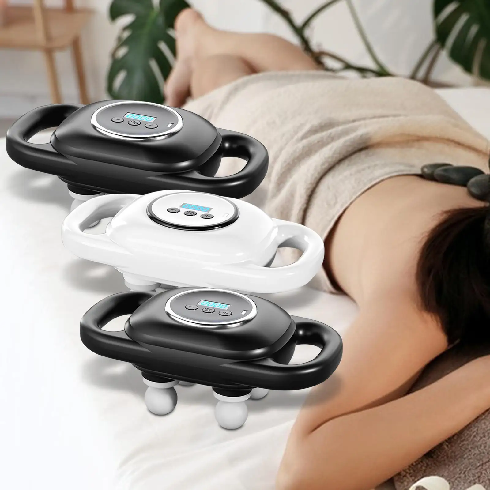 Ручной массажер с 4 массажными головками компактная релаксация мышц
