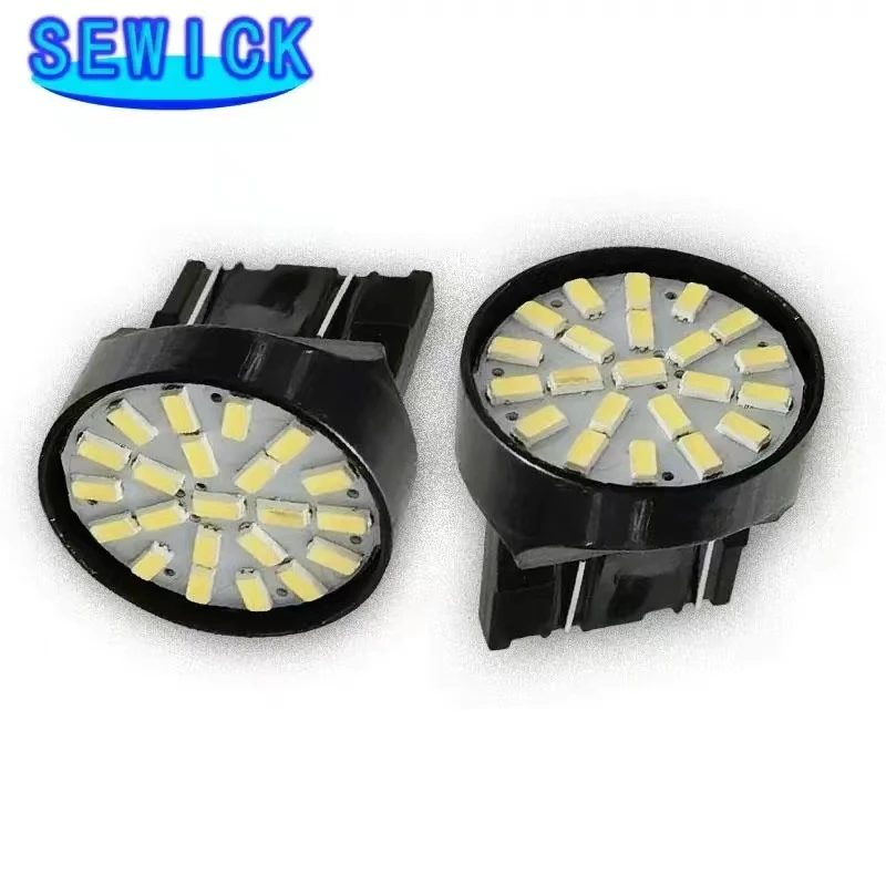 100 шт. автомобильные фонари заднего хода 7443 7440 W21/5W 3014 1206 22SMD