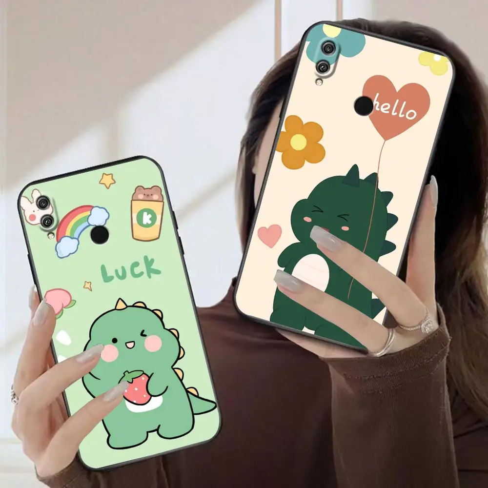 

Funda Case For HUAWEI Honor 9X 9 9I 8 8X 8C Max 7 6 6X 5A 50 20 10 10I NOTE 10 Lite PLAY Pro Case Cartoon Cute Little Dinosaur