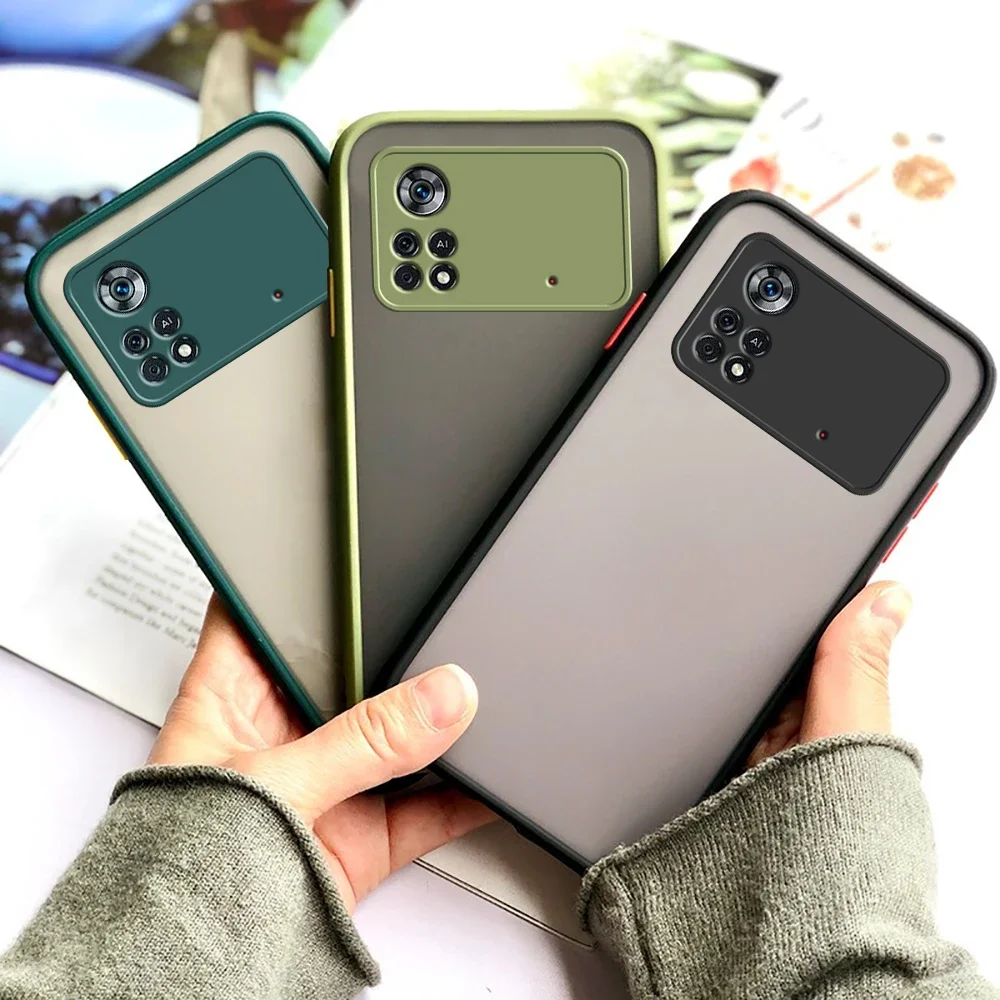 

Matte Transparent Cover Camera Bumper Case For Xiaomi Poco X4 Pro 5G X3 NFC M4 Pro 4G On Mi Pocox4 X4pro M4pro 5G Frosted Shell