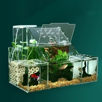 LED Large Aquarium Fish Tank Acrylic Goldfish Isolation Box Transparent Self-circulation Box Creative Desktop Betta Fish Tank