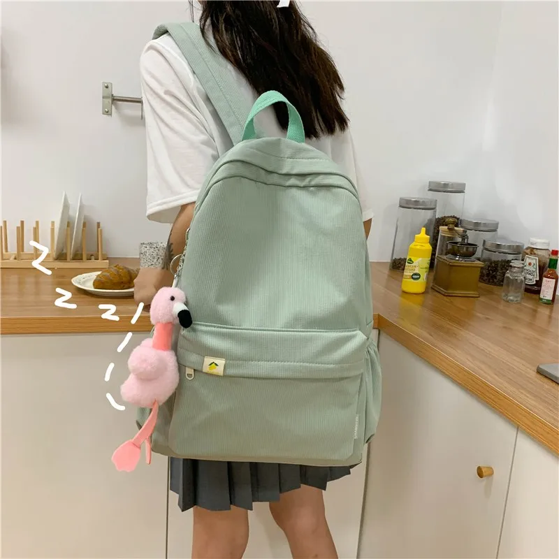 

Kawaii Teens Bookbag Bag for Girl Fashion Schoolbag Cute Canvas Backpack Women Travel Shoulder Mochila Laptop Rucksack