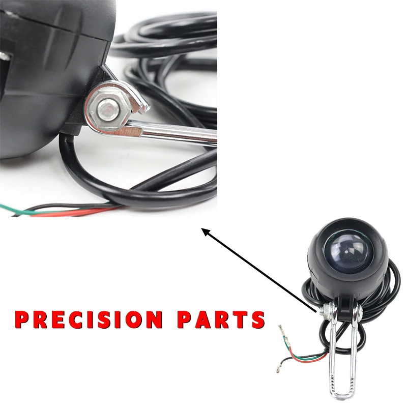 LINGQI Go Kart Светодиодная лампа для мотоцикла передняя с гудком питбайка фары